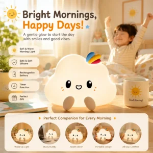 Cloud Rechargeable Silicone Night Lamp for Kids - Image 8